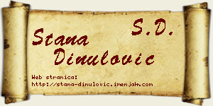 Stana Dinulović vizit kartica